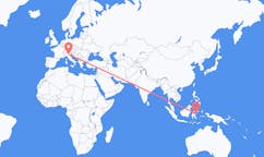 Flyreiser fra Luwuk, Indonesia til Verona, Italia