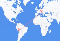 Flyrejser fra Tacna, Peru til Rijeka, Kroatien