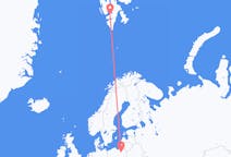 Flüge aus Szczytno, Polen nach Spitzbergen, Spitzbergen und Jan Mayen
