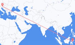 Flyreiser fra Luwuk, Indonesia til Klagenfurt, Østerrike