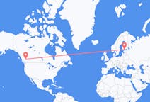 Flyreiser fra Williams Lake, Britisk Colombia, til Helsingfors