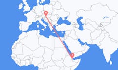 Vluchten van Balbala, Djibouti naar Heviz, Hongarije