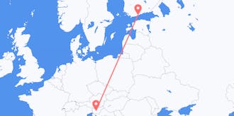 Flyreiser fra Slovenia til Finland