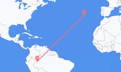 Flyrejser fra Leticia, Amazonas, Colombia til Santa Maria, Portugal