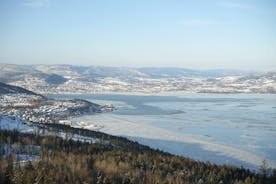 photo of sunset over Drammen, a town in the Buskerud province of Norway.