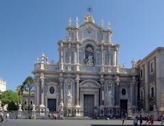 Photo of Port of Catania, Sicily. Mount Etna in the background.