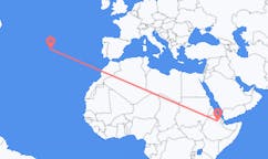 Flyreiser fra Semera, Etiopia til Flores, Portugal