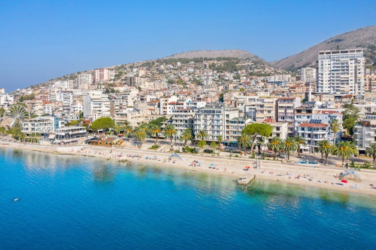 Beach in Sarande or Saranda in Albania, Europe