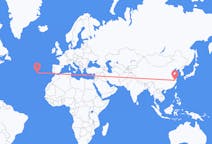 Flyg från Hangzhou, Kina till Santa Maria, Kap Verde, Portugal
