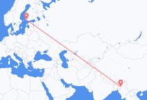 Flyrejser fra Imphal, Indien til Turku, Finland