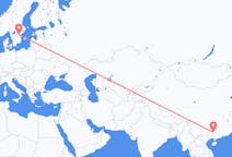 Flyg från Liuzhou, Kina till Linköping, Sverige