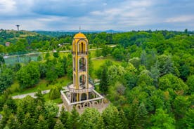 Photo of aerial view of Plovdiv, Bulgaria.