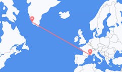 出发地 法国马赛目的地 格陵兰帕缪特的航班