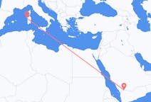 Loty z Nadżran, Arabia Saudyjska do Alghero, Włochy