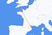 Flüge von Guernsey, Guernsey nach Perpignan, Frankreich