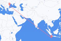 Flyrejser fra Shire of Christmas Island til Constanta