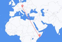 Flyg från Mogadishu till Linz