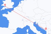 Vluchten van Cardiff naar Podgorica