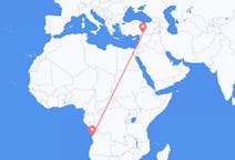 Flyreiser fra Luanda, til Gaziantep