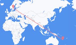 Vols depuis la ville de Nouméa vers la ville de Örebro