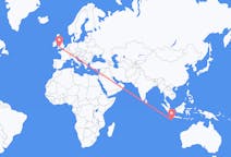 Flyg från Shire of Christmas Island till Cardiff