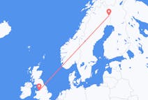 Voos de Pajala, Suécia para Liverpool, Inglaterra