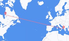 캐나다 쿠주아라픽에서 출발해 그리스 코르푸로(으)로 가는 항공편