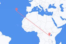 Flyreiser fra Kigali, til Ponta Delgada