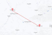 Flyg från Carcassonne, Frankrike till Toulouse, Frankrike