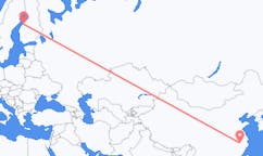出发地 中国黄山市目的地 芬兰科科拉的航班