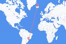 Flyrejser fra Joinville, Brasilien til Akureyri, Island