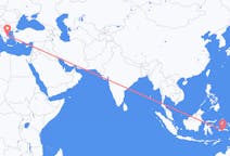 Flug frá Ambon, Maluku, Indónesíu til Skíaþos, Grikklandi