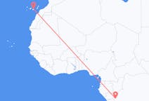 Lennot Kinshasasta Las Palmasiin