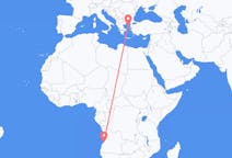 Flyreiser fra Catumbela, Angola til Lemnos, Hellas