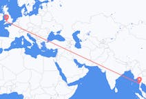 从缅甸麦克飞往加迪夫的航班