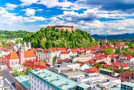Aerial View Of Graz City Center - Graz, Styria, Austria, Europe.