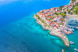 Split city beaches aerial view, Croatia.