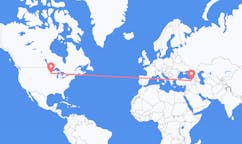 Vluchten van Minneapolis, Verenigde Staten naar Erzurum, Turkije