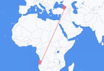 Flyrejser fra Lubango, Angola til Erzincan, Tyrkiet