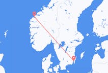 Lennot Ålesundista, Norjasta Kalmariin, Ruotsiin