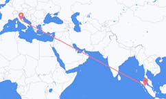 Flyreiser fra Siborong-Borong, Indonesia til Perugia, Italia