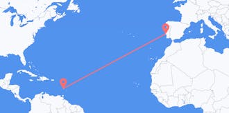 Flyrejser fra Saint Lucia til Portugal