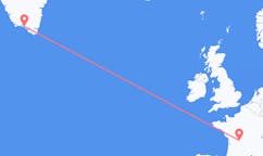 出发地 法国利摩日目的地 格陵兰卡科尔托克的航班