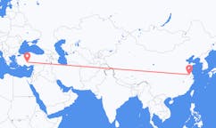 Flyrejser fra Yangzhou, Kina til Konya, Tyrkiet