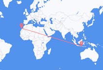 Flyreiser fra Praya, Lombok, til Lanzarote