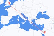 Flyrejser fra Tabuk til London