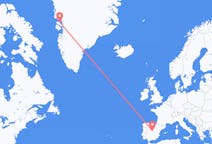 Lennot Qaarsutista, Grönlanti Madridiin, Espanja