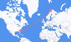 Flyrejser fra Bimini, Bahamas til Kiruna, Sverige