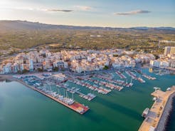 Scenic aerial view of the Agbar Tower in Barcelona in Spain.