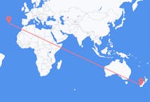 Flyreiser fra Queenstown, New Zealand til Horta, Portugal